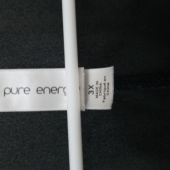 Pure Energy Black Long Sleeve Pullover Top - Picture 2 of 11